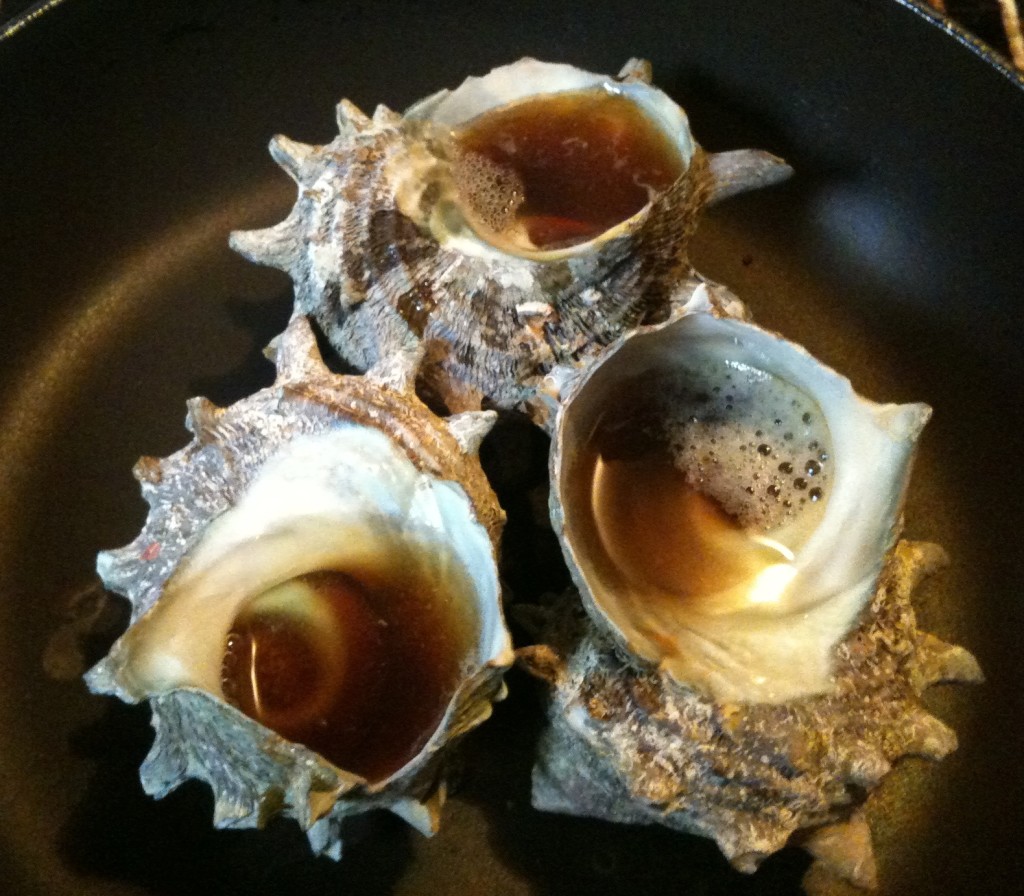 Tsuboyaki of Turban Shell (Japanese food)