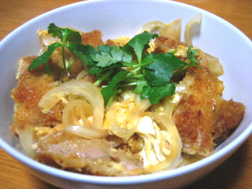 fried pork rice bowl, katsudon