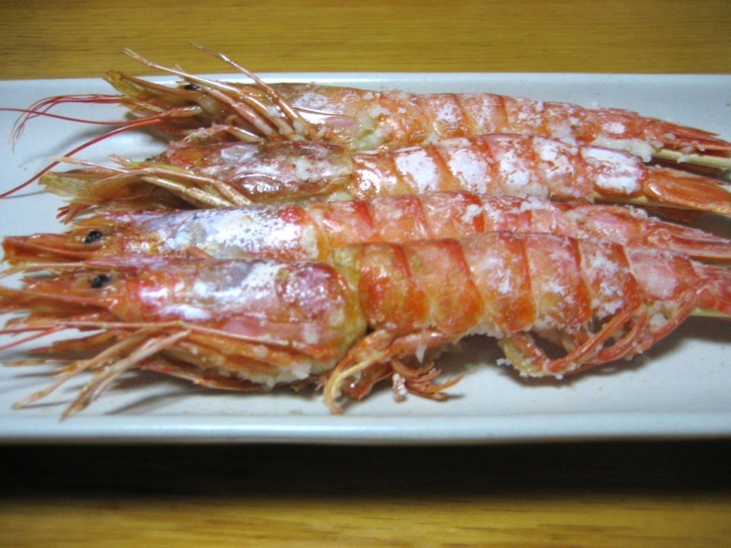 grilled prawn, ebi no shioyaki