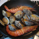 Prawn and clams
