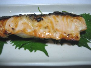 grilled salmon with sio koji