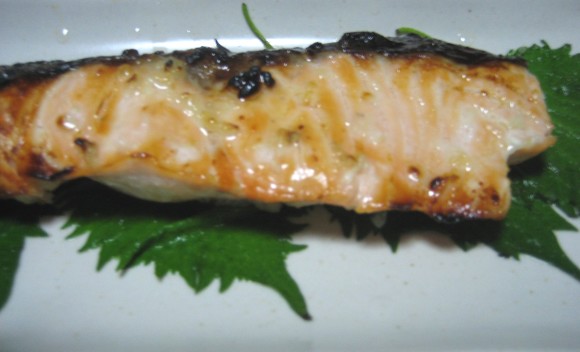 grilled salmon with sio koji