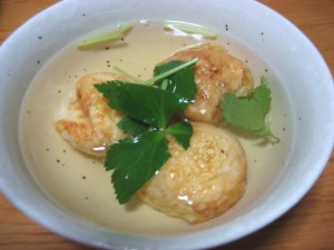 akashiyaki in a soup